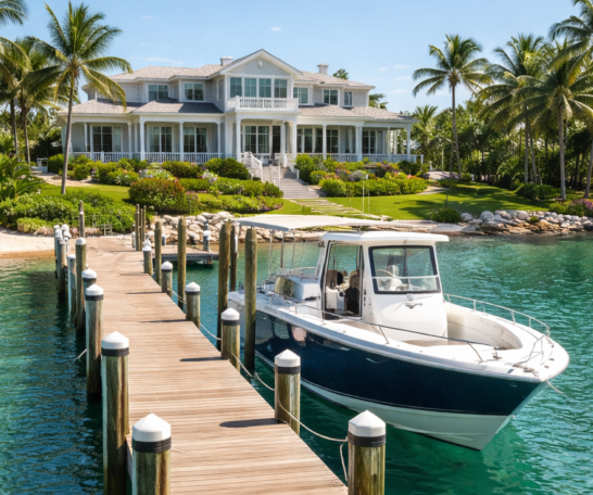 Waterfront home and dock in Southwest Florida